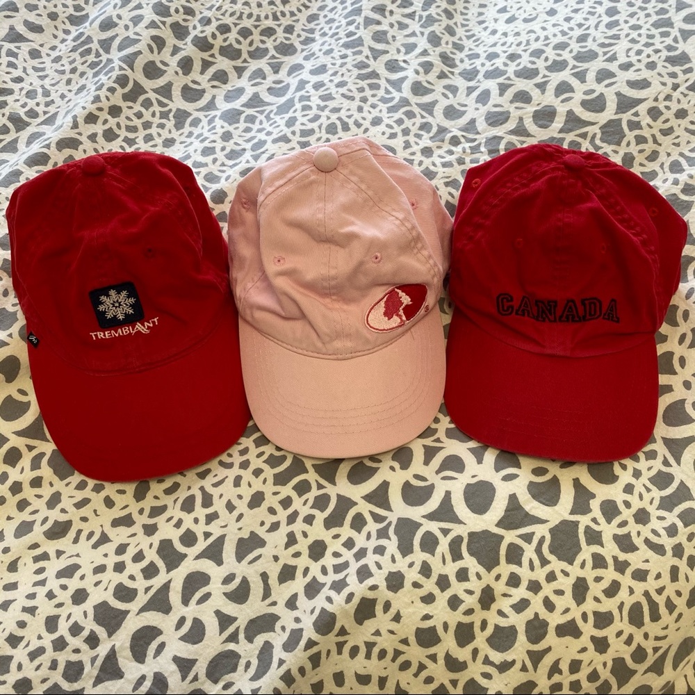 SET OF 3 JUNIOR BASEBALL CAPS / HATS